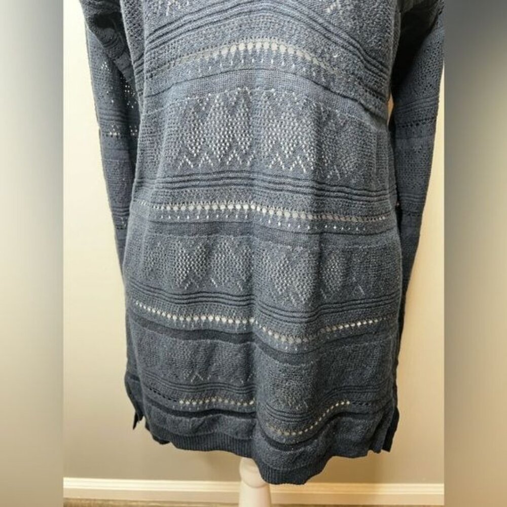 Aeropostale Womens Long Sleeve Open Knit Sweater V-Neck Pullover Medium - Picture 6 of 13